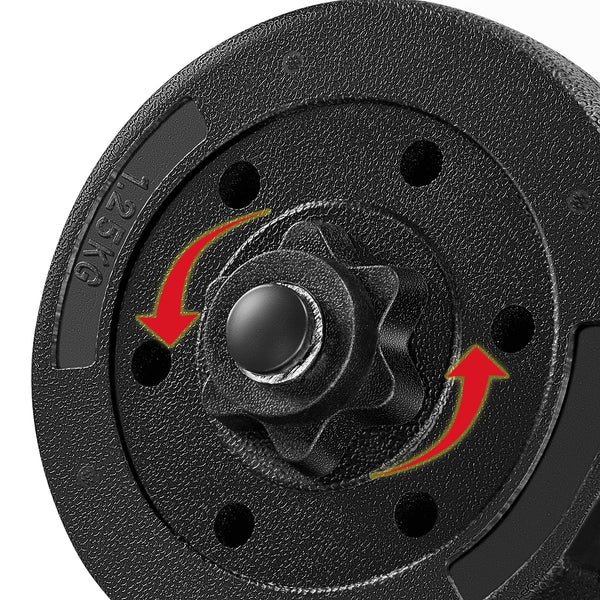 Yaheetech 30KG/25KG/20KG/15KG Adjustable Dumbbells Weight Lifting Training Set Dumbbells Set (sold as a pair) Home Gym Fitness for Men/Women