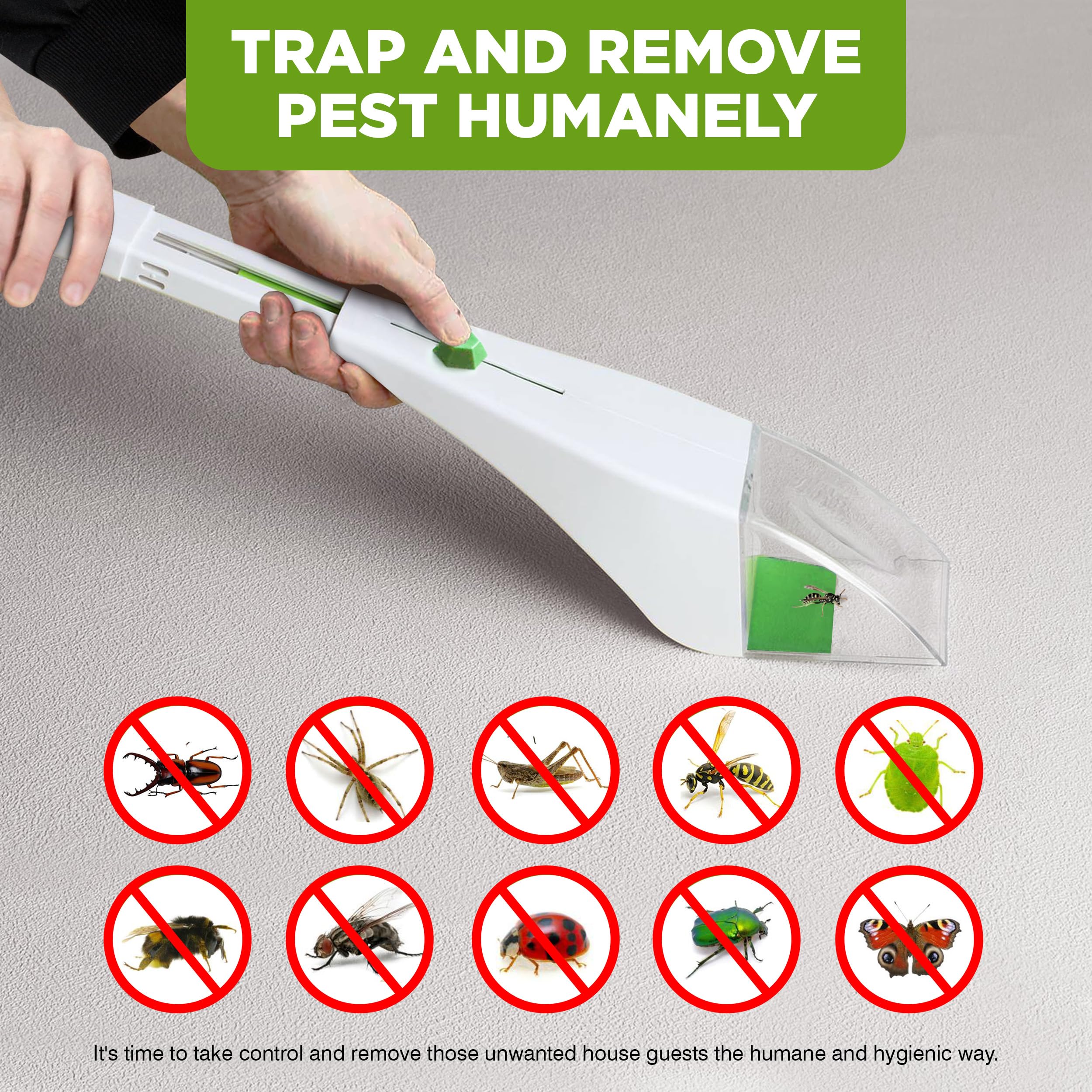 ISOTRONIC Catchy Katcha Bug Insect Spider Catcher with Magnifier Set of 3