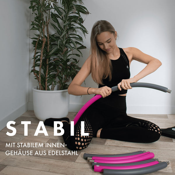 GreenWise? Hula Hoop Sport Stainless Steel for Adults & Children for Weight Loss Massage Fitness | High Quality Foam | Includes Carry Bag