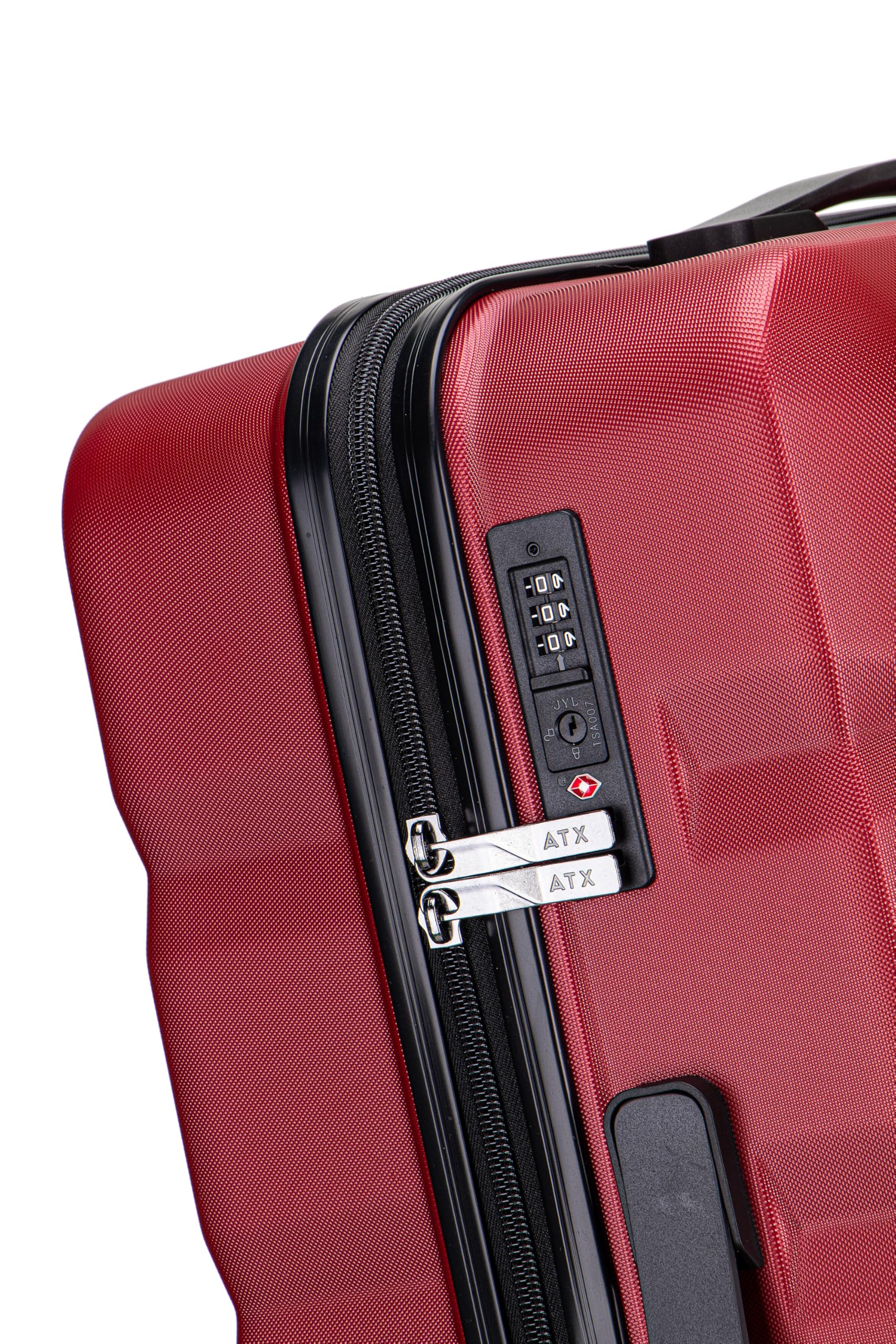 ATX Luggage Suitcase Large on 4 Dual Spinner Wheels Super Lightweight ABS Hard Shell Hold Check in with Built-in TSA Lock (Orange, 110 Liter)