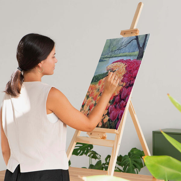 Elan Cotton Canvas Panels 40x60 CM, 6-Pack Canvas Boards for Painting, Painting Canvas, Canvases, Art Board Bulk Art Canvas Board Blank Canvas Panel