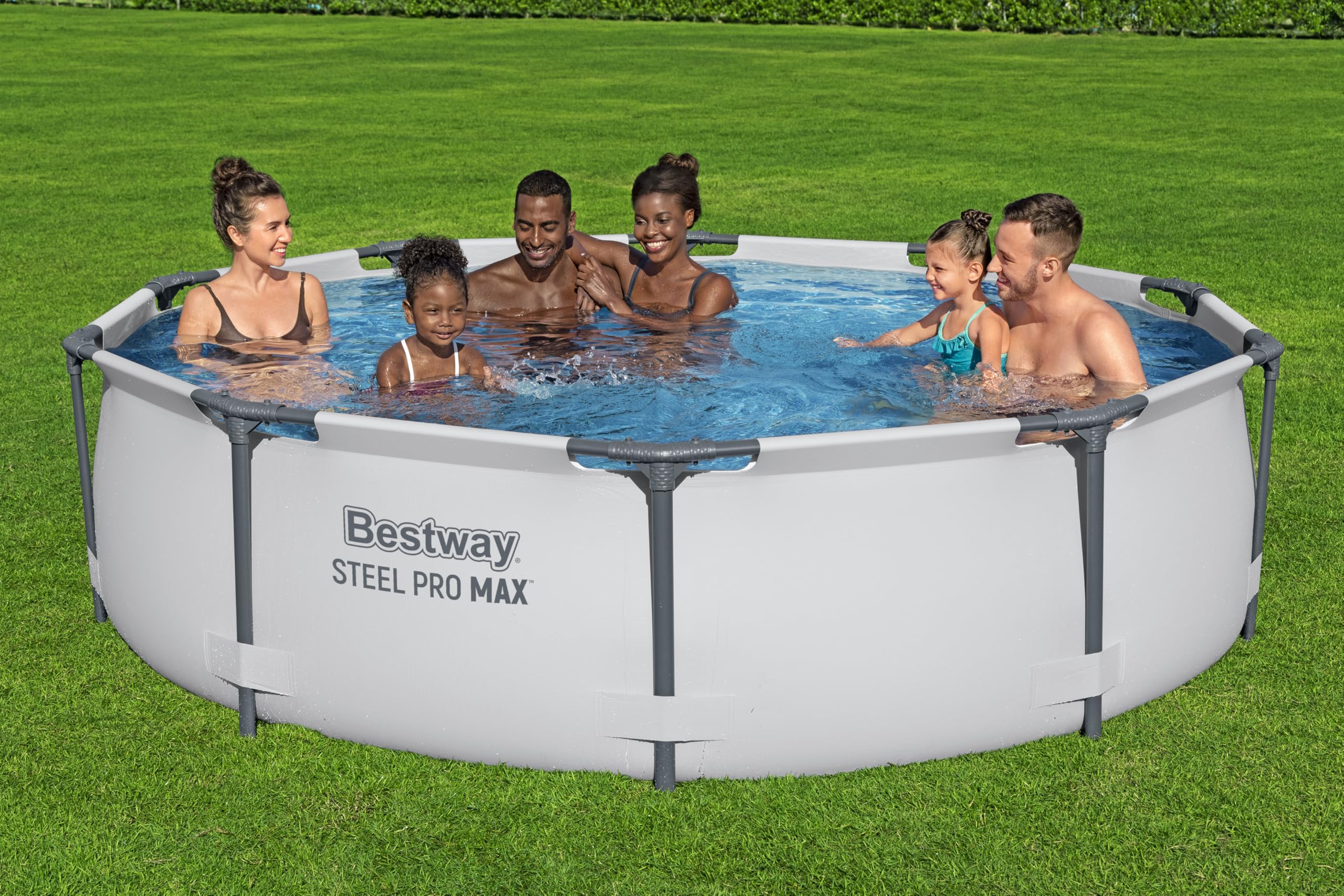 Bestway Steel Pro Max | Metal Frame Above Ground Pool, Family Outdoor Pool 10ft