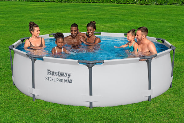 Bestway Steel Pro Max | Metal Frame Above Ground Pool, Family Outdoor Pool 10ft