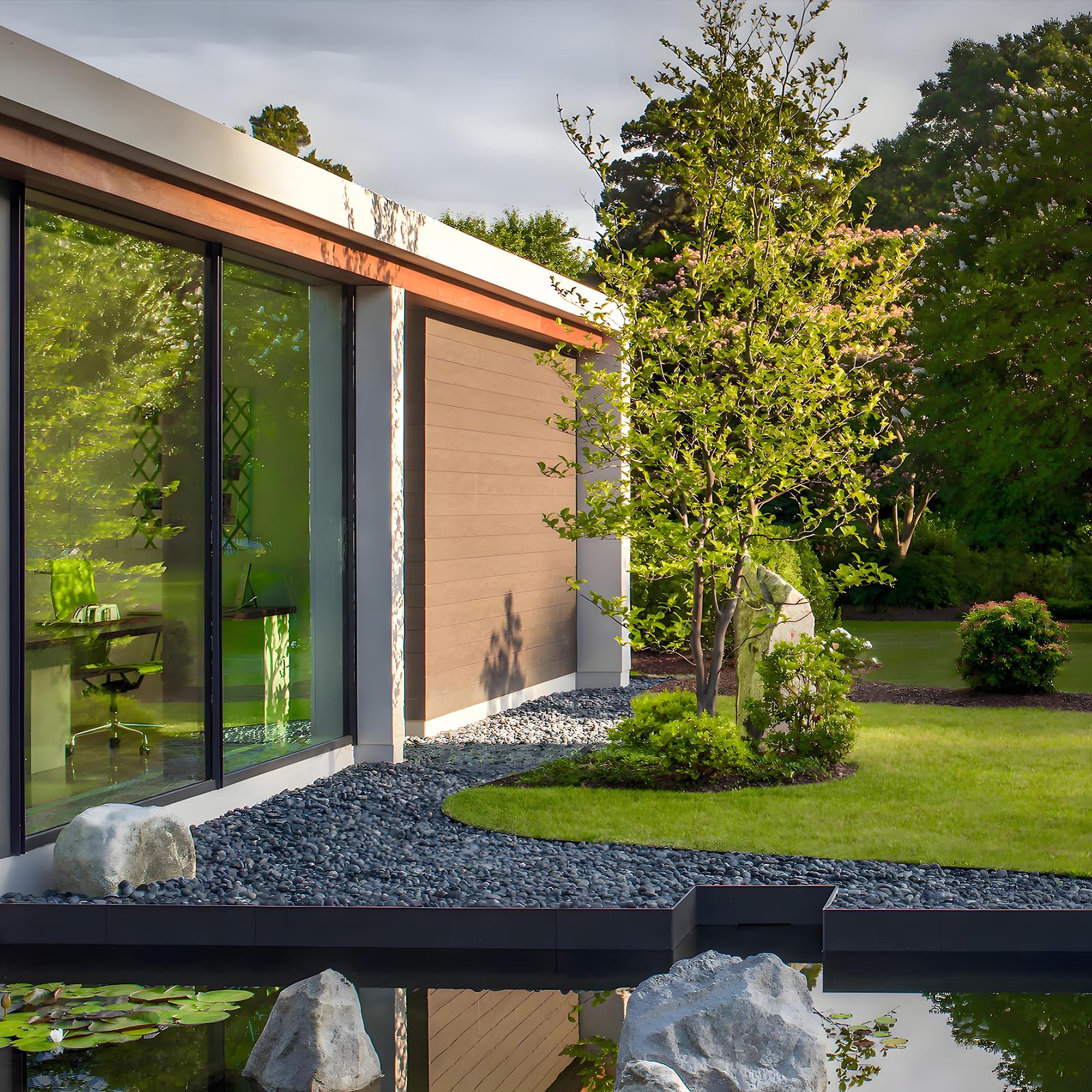 FANTIAN 9.1 kgs Decorative Black Stones for Garden, 30-50 mm Natural Black Pebbles Rocks for Plants Pots Aquarium Stones Vase and Garden Rocks