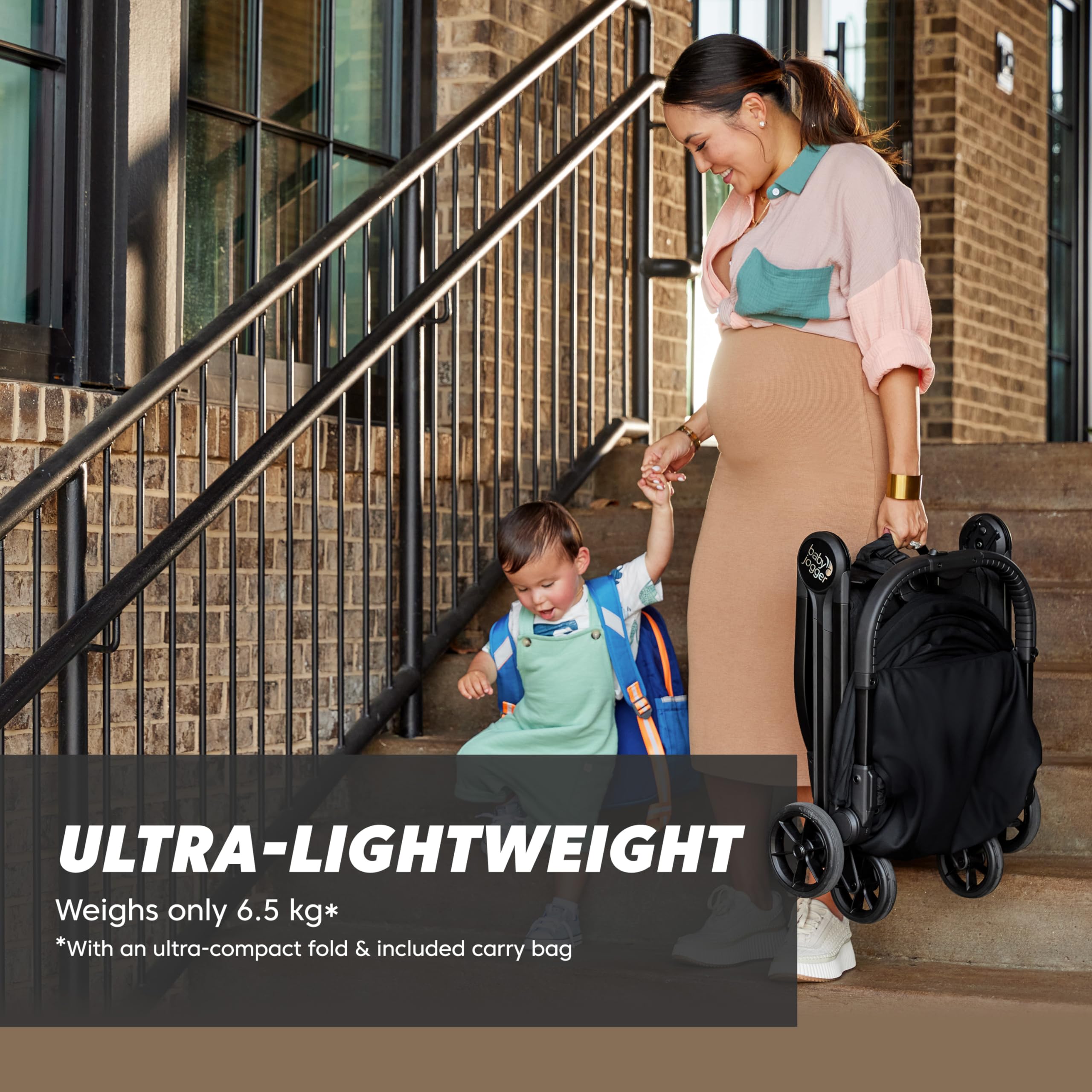 Baby Jogger City Tour 2 Travel Stroller | Ultra-Lightweight, Foldable & Compact Pushchair Buggy | Shadow Grey