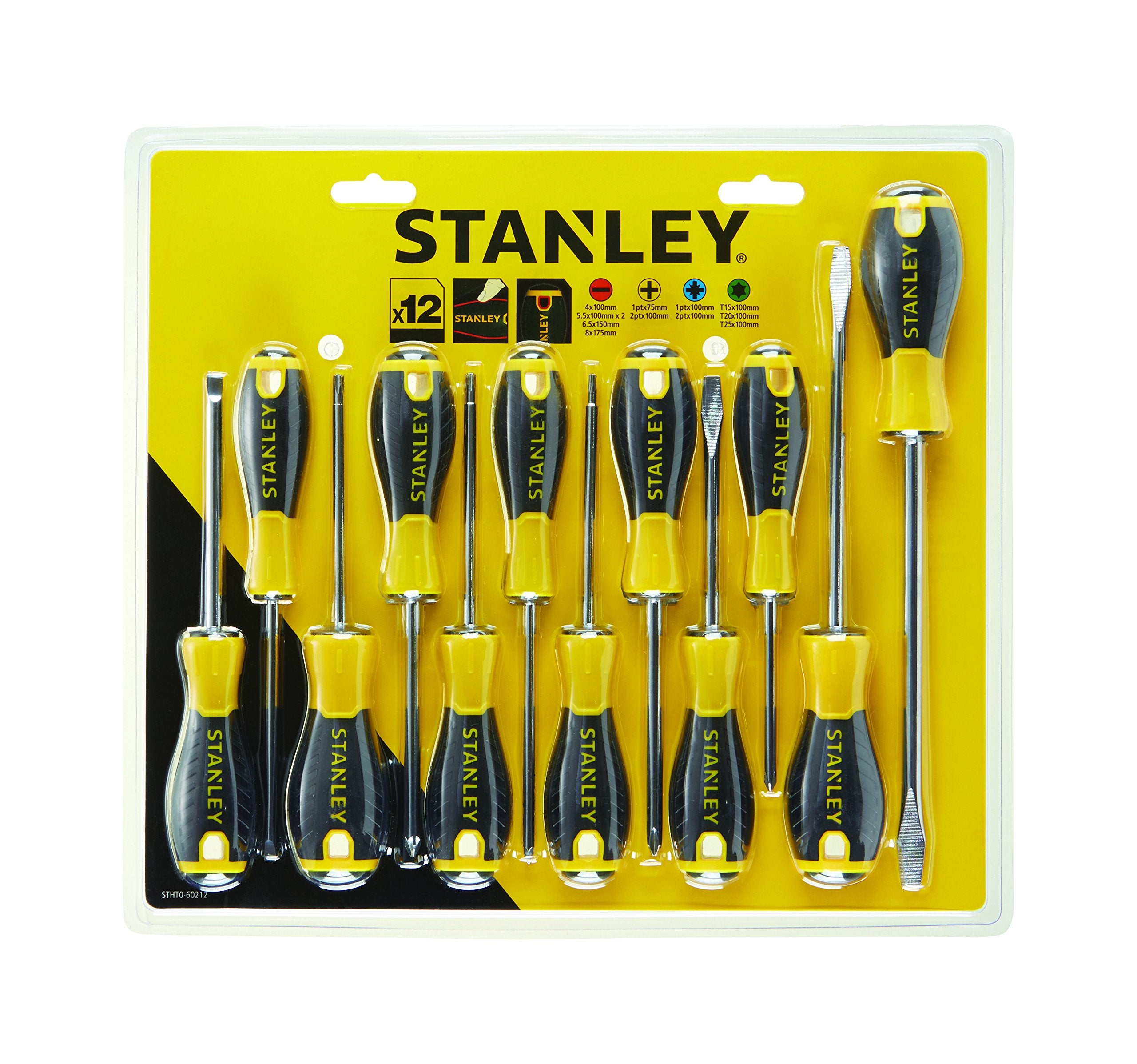 STANLEY STHT0-60210 Essential Screwdriver Set - Yellow (8-Piece)