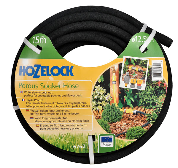 HOZELOCK - Porous Hose 15 m : Microporous Hose for Economical Watering, Without Wasting Water. Ideal for Flowerbeds, Vegetable Gardens and