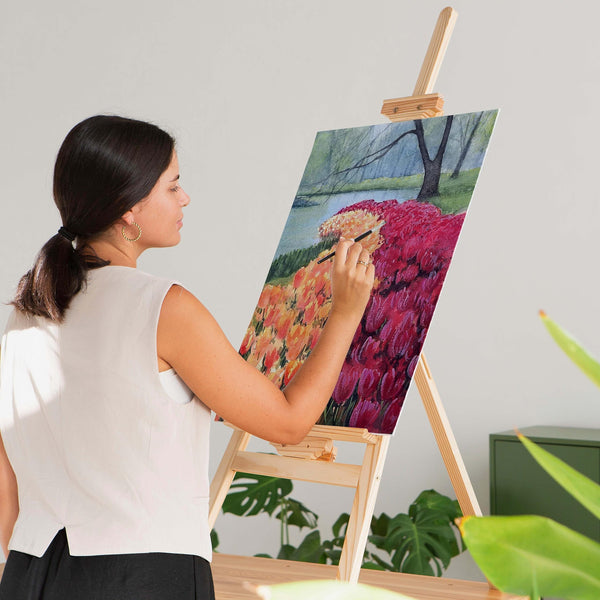 Elan Cotton Canvas Panels 50x60 CM, 6-Pack Canvas Boards for Painting, Painting Canvas, Canvases for Painting, Art Board Bulk Art Canvas Board Blank