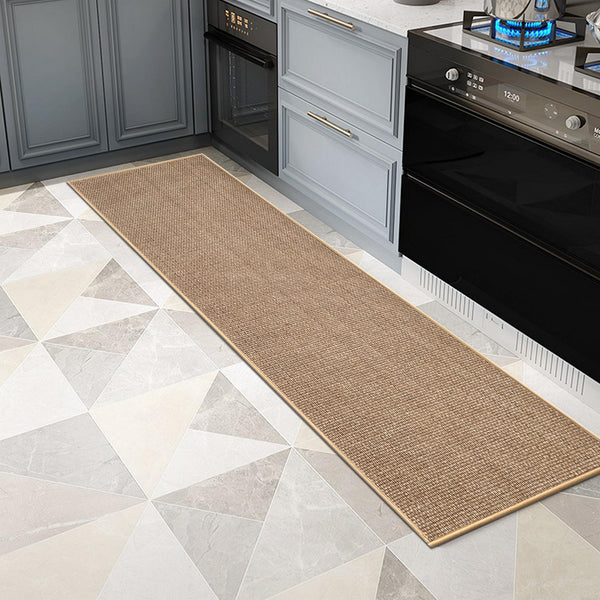 Artnice Non Slip Kitchen Mat 44x180cm, Kitchen Rug Washable Super Absorbent, Rubber Backed Kitchen Runner Rug for Hallway and Entryway, Beige