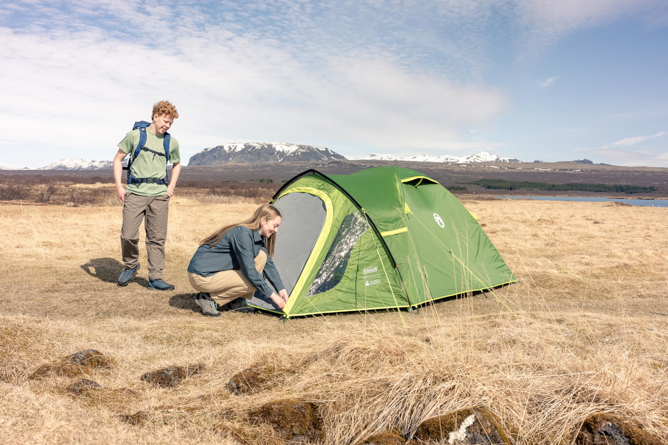 Coleman Tent Darwin 2-4 Person | Compact Lightweight Dome Tent | Models with Darkened Bedroom | Camping, Festival and Hiking Tent | 4500mm Waterproof | with Sewn-in Groundsheet