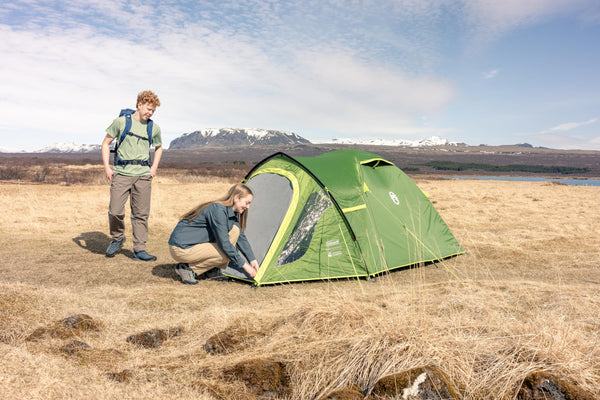 Coleman Tent Darwin 2-4 Person | Compact Lightweight Dome Tent | Models with Darkened Bedroom | Camping, Festival and Hiking Tent | 4500mm Waterproof | with Sewn-in Groundsheet