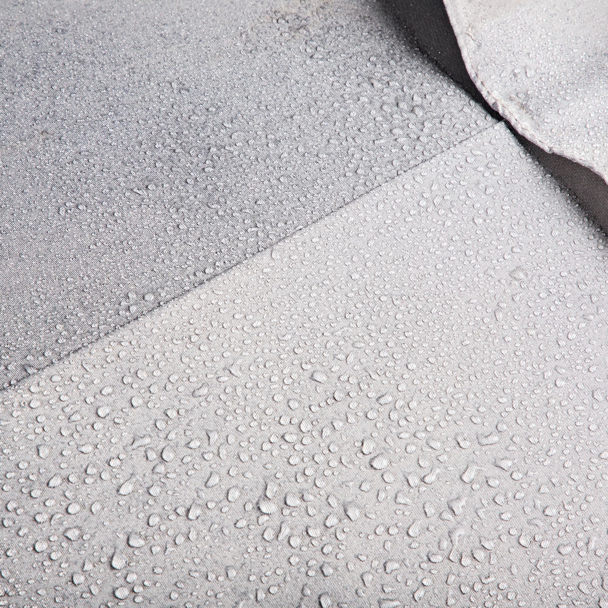 Alfresia 2.7 Metre Parasol - Round with Push Button Tilt, Outdoor Table Parasol Umbrella with Crank Handle, Garden Patio Sun Shade, Grey, Easy Assemble