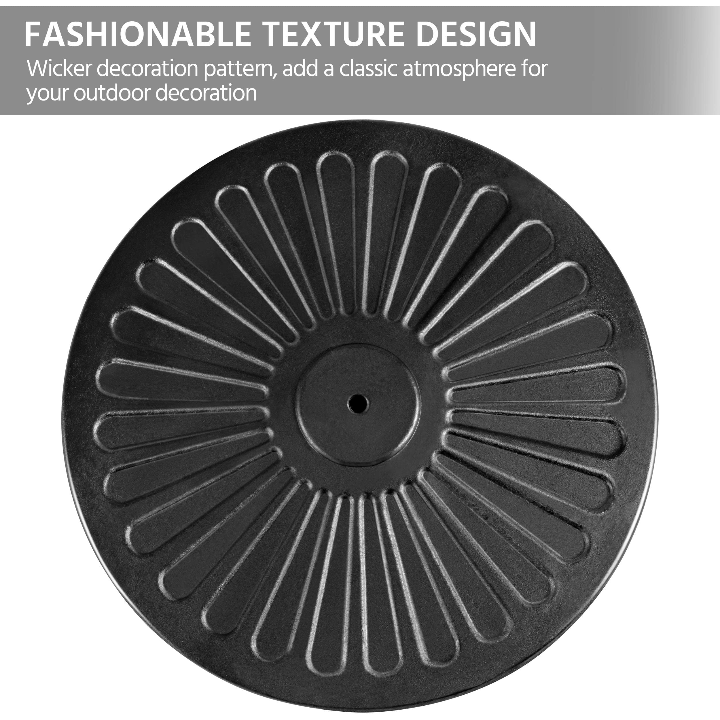 Yaheetech 10kg Patio Umbrella Stand Parasol Base Weight Heavy Duty Garden Parasol Stand Holder Round Iron Umbrella Base Stand Bronze