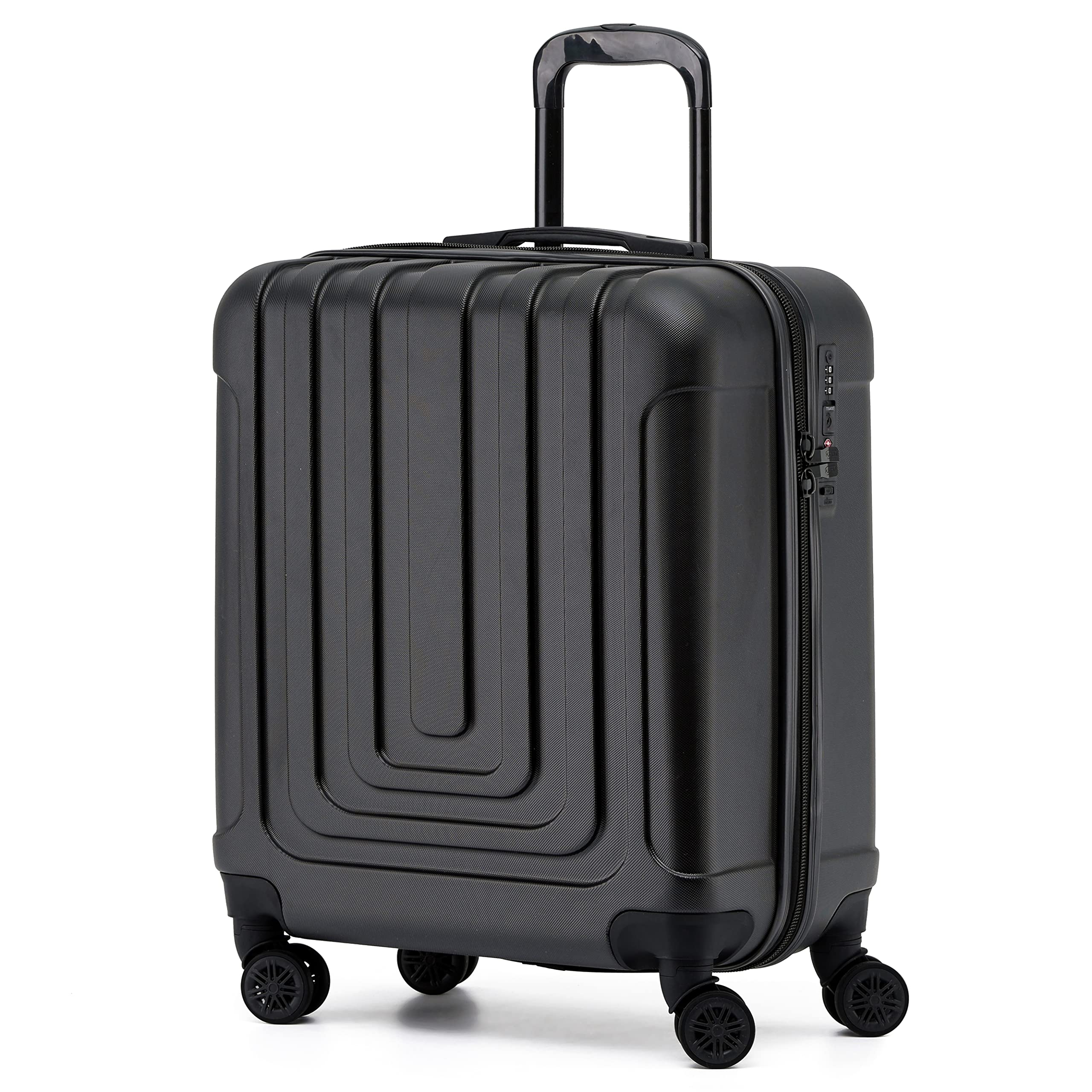 Flight Knight Premium Lightweight Suitcase - Built-in TSA Lock - 8 Spinner Wheels - ABS Hard Shell Check in Highly Durable Luggage - Medium - 67x45x26cm