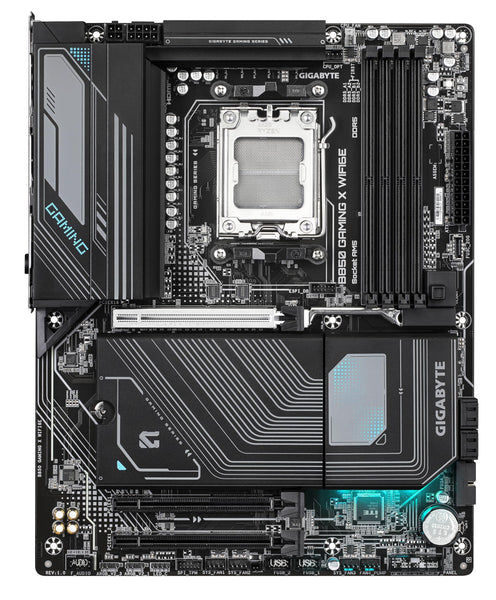 GIGABYTE B850 AORUS ELITE WIFI7 Motherboard - AMD Ryzen 9000 Series CPUs, 14+2+2 Phases Digital VRM, up to 8200MHz DDR5 (OC), 1xPCIe 5.0 + 2xPCIe 4.0 M.2, 2.5 LAN, WIFI 7, USB 3.2 Gen 2x2