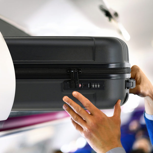 Flight Knight Premium Lightweight Suitcase - Built-in TSA Lock - 8 Spinner Wheels - ABS Hard Shell Check in Highly Durable Luggage - Medium - 67x45x26cm