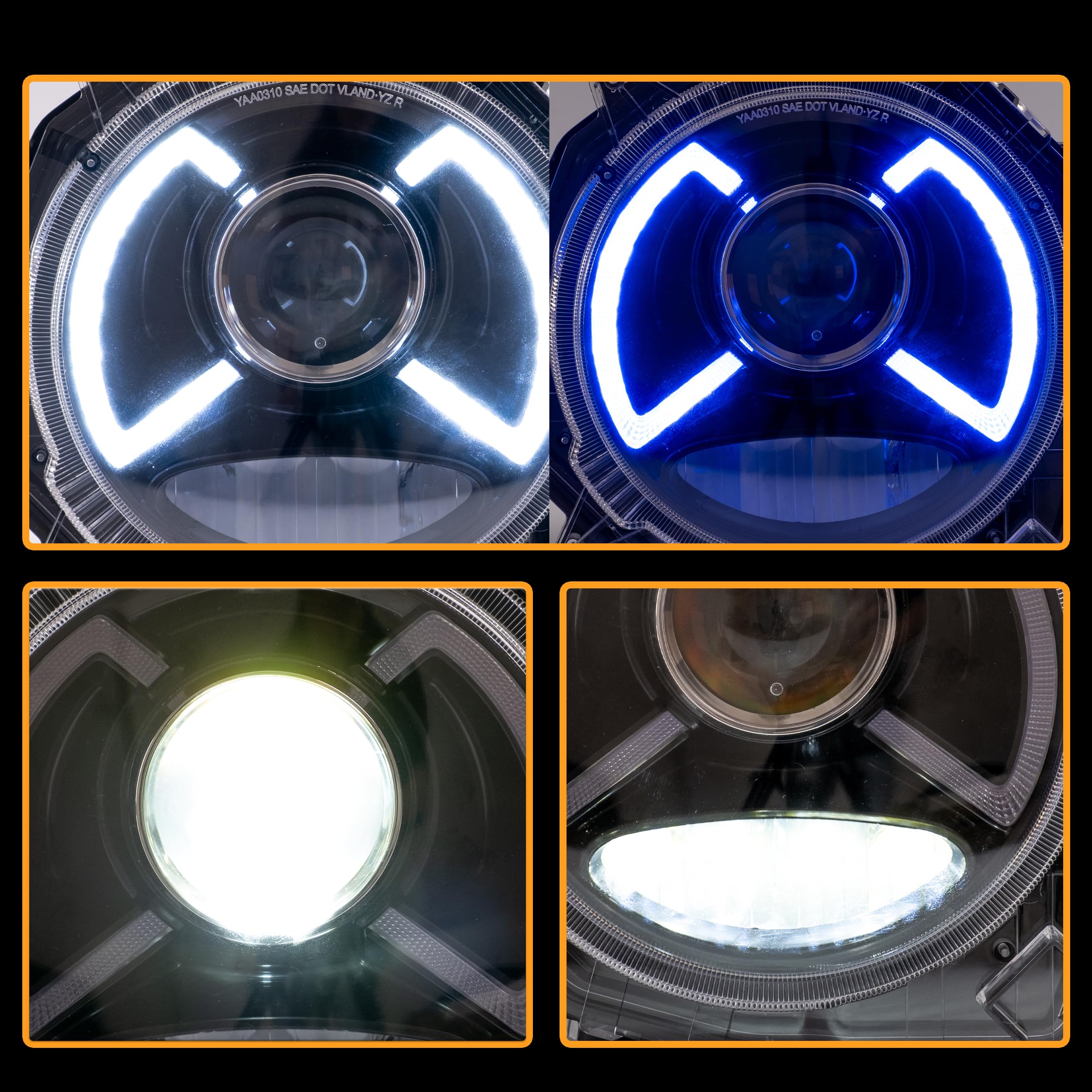 VLAND Headlights for Suzuki Jimny Sierra JB64W JB74W 2018-2021 with Welcome Blue Light