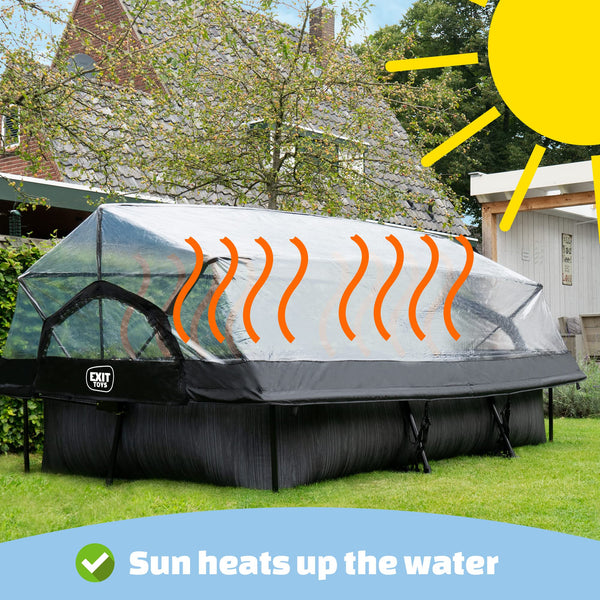 Pool Dome 10x6.6ft - Universal for Rectangular Pools - Keeps Water Warm and Clean - Protects Against Wind and Debris - Excellent Customer Service - Suitable for EXIT and Other Frame Pools