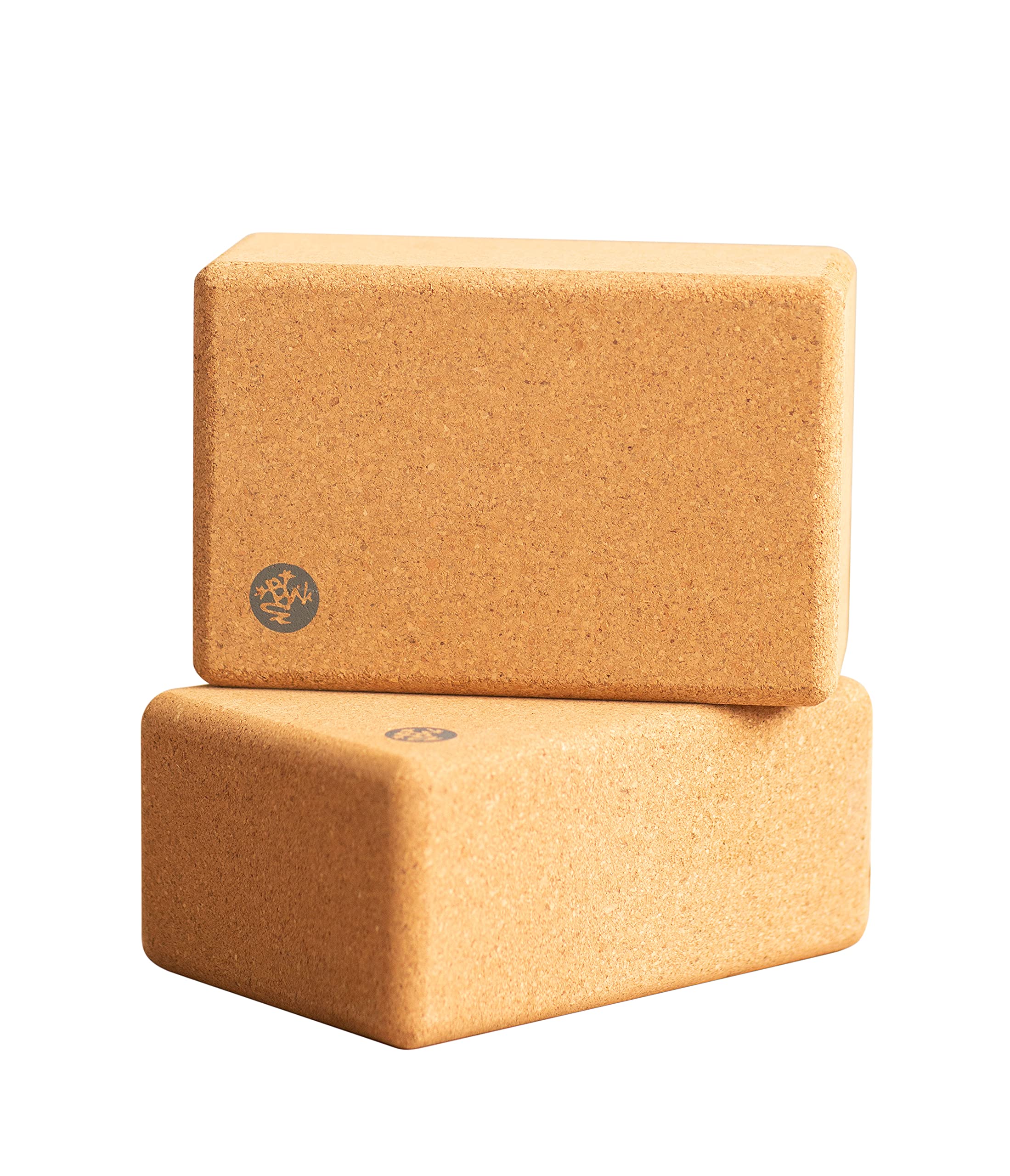 Manduka Cork Yoga Block - Resilient Material, Portable Fit & Easy to Grip, Comfortable Contoured Edges, Firm Stability for Balance and Support in Any