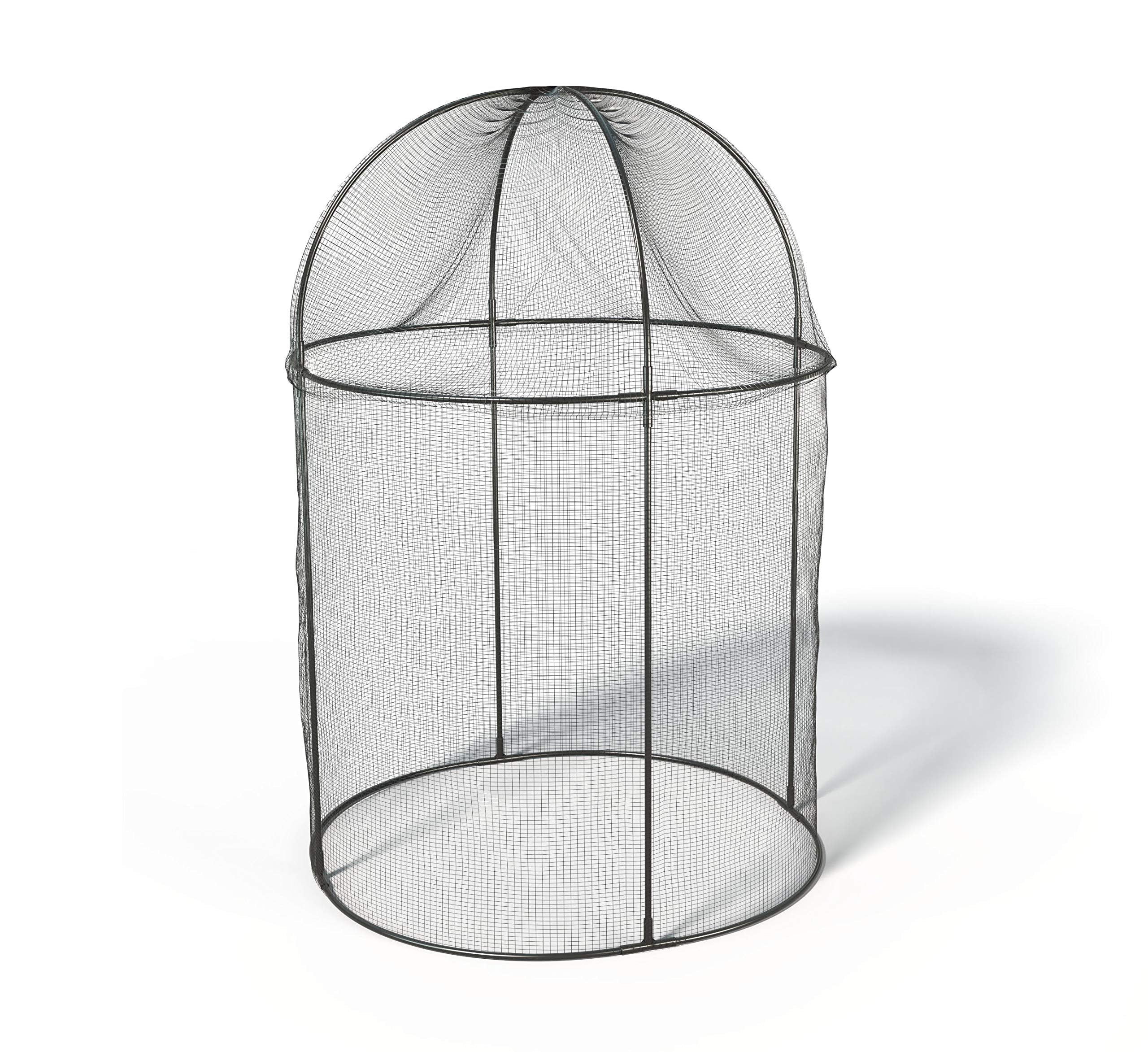 Haxnicks Steel Round Fruit Cage Frame | Bird Netting Plant Protection For Fruit Bushes | Gooseberry Currants Raspberries | Black, 100x100x150cm |