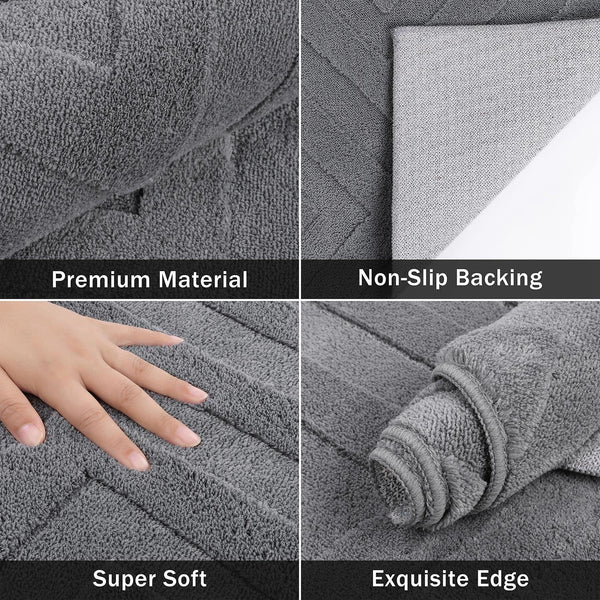 SHACOS Washable Rug living Room 120 x 160 cm Large Grey Area Rug, Bedroom Rug, Anti Slip Rug, Ultra Soft Shaggy Rug Non Shedding Carpet, Geometric