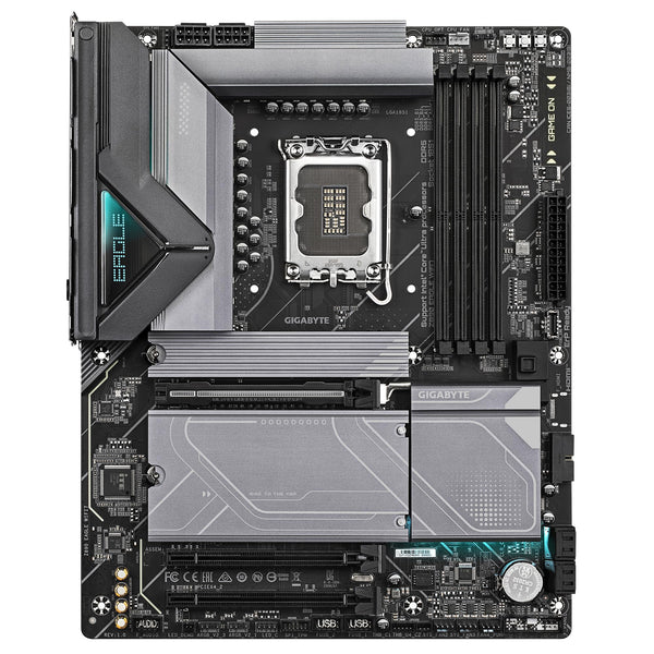 GIGABYTE Z890I AORUS ULTRA Motherboard - Supports Intel Core Ultra (Series 2) CPUs, 8+1+2 phases VRM, up to 8800MHz DDR5 (OC), 1xPCIe 5.0 + 1xPCIe 4.0, Wi-Fi 7, 2.5GbE LAN, Thunderbolt 4