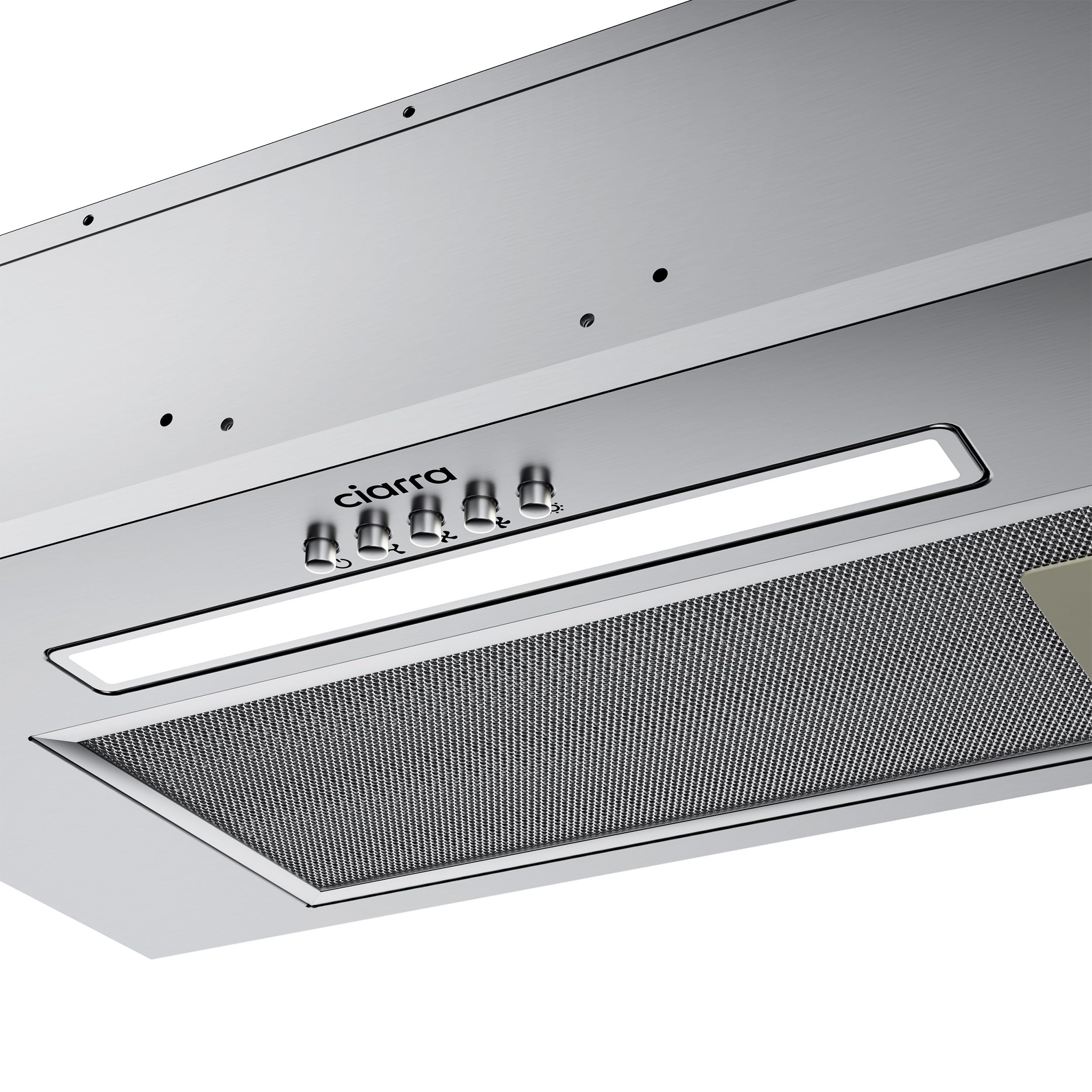 CIARRA Integrated Cooker Hood 52cm CBCS5913A Stainless Steel Built in Extractor Hood LED Light 3 Speeds Undercabinet Extractor Fan