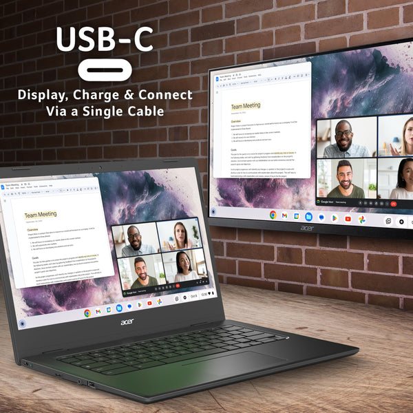 Acer Chromebook 314 CB314E Laptop - Intel Celeron N4500, 4GB, 64GB eMMC, Integrated Graphics, 14" Full HD, Google Chrome OS, black