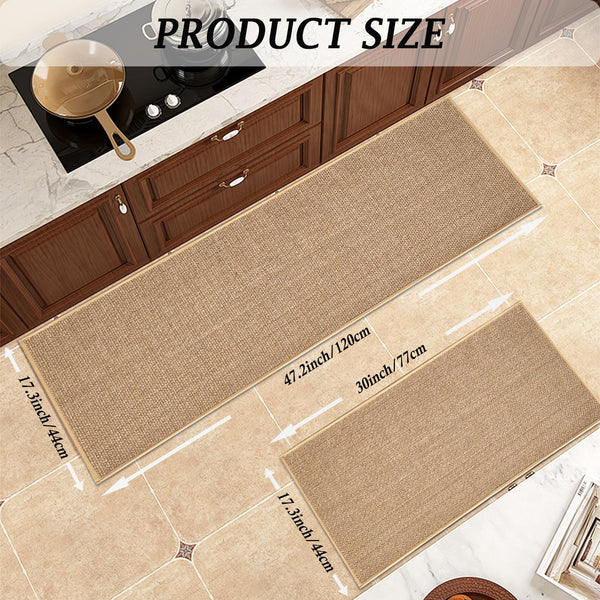 Artnice Kitchen Rug Mat Sets Non Slip Washable, Absorbent Floor Mats for Kitchen, Runner Rugs Set for Kitchen, Hallway, Dining Room, 44x77cm+44x120cm,