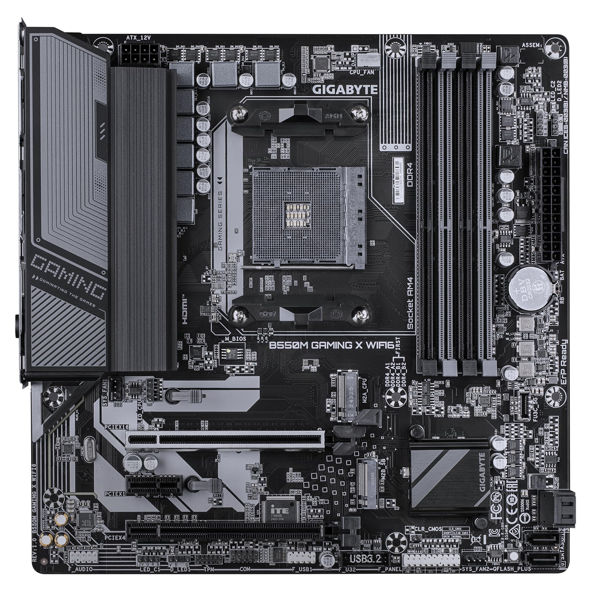 Gigabyte B550 AORUS ELITE V2 Motherboard - Supports AMD Ryzen 5000 Series AM4 CPUs, 12+2 Phases Digital Twin Power Design, up to 4733MHz DDR4 (OC), 2xPCIe 3.0 M.2, 2.5GbE LAN, USB 3.2 Gen1