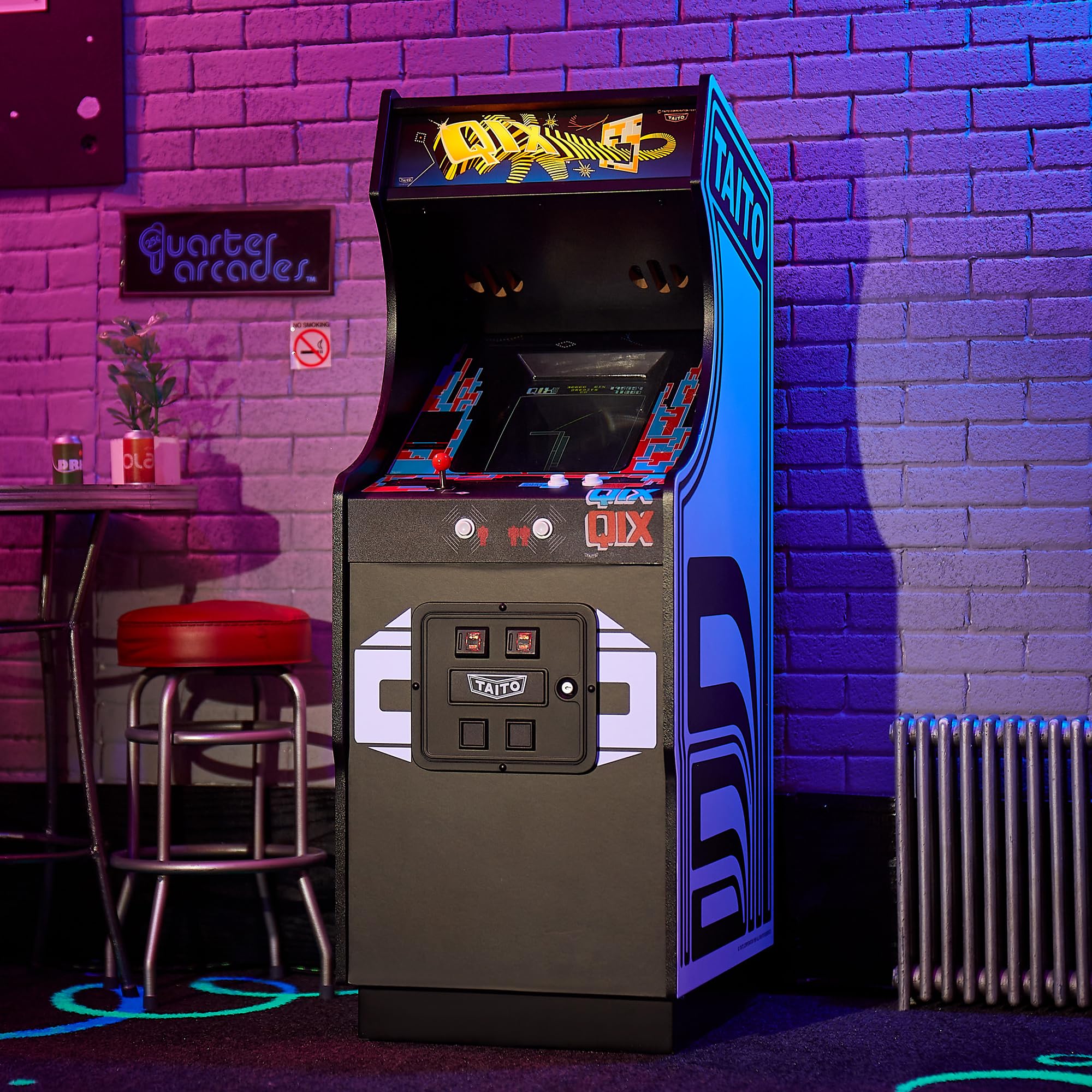 Numskull Quarter Arcades Teenage Mutant Ninja Turtles Collector's Edition Mini Arcade - 1/4 Scale Authentic Wooden Replica, Original ROM, Rechargeable Battery & 3W Speakers for Retro Enthusiasts