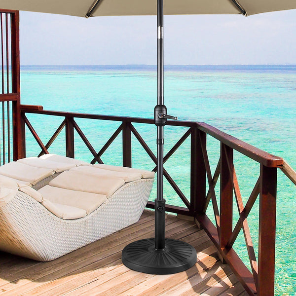 Yaheetech 10kg Patio Umbrella Stand Parasol Base Weight Heavy Duty Garden Parasol Stand Holder Round Iron Umbrella Base Stand Bronze