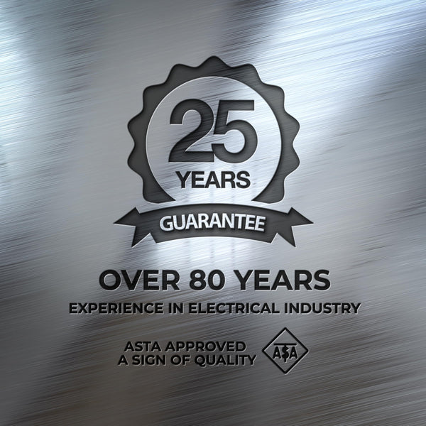 BG Electrical Cooker Switch with Socket and LED, Cooker Control Unit, Control Socket, Double Pole, Raised Profile, Round Edges, Nexus Metal, Brushed Steel, Grey Inserts, 45A, NBS70G