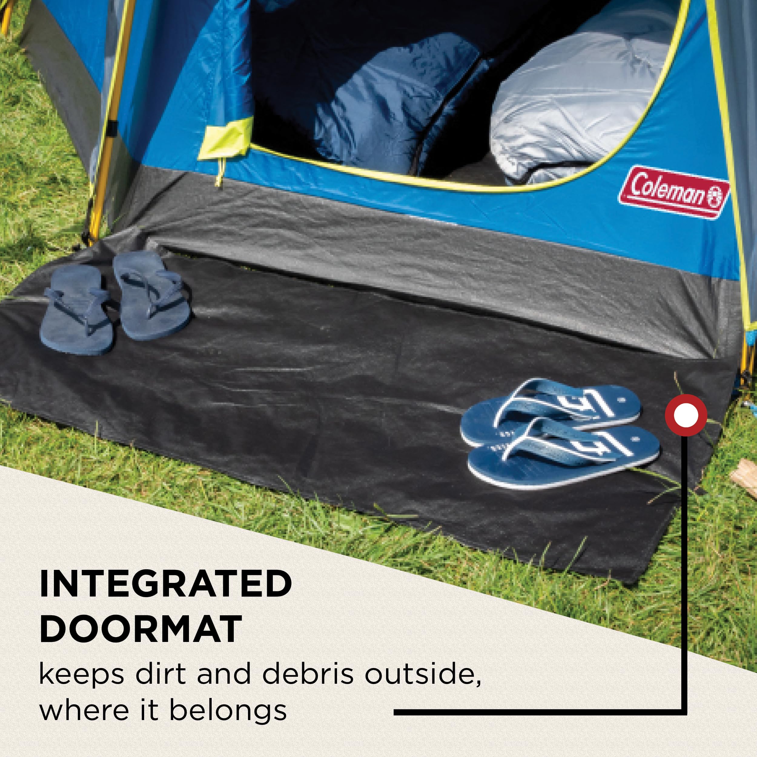 Coleman Tent Octago, 3 Man Tent Ideal for Camping in the Garden, Dome Tent, Waterproof 3 Person Camping Tent with Sewn-in Groundsheet