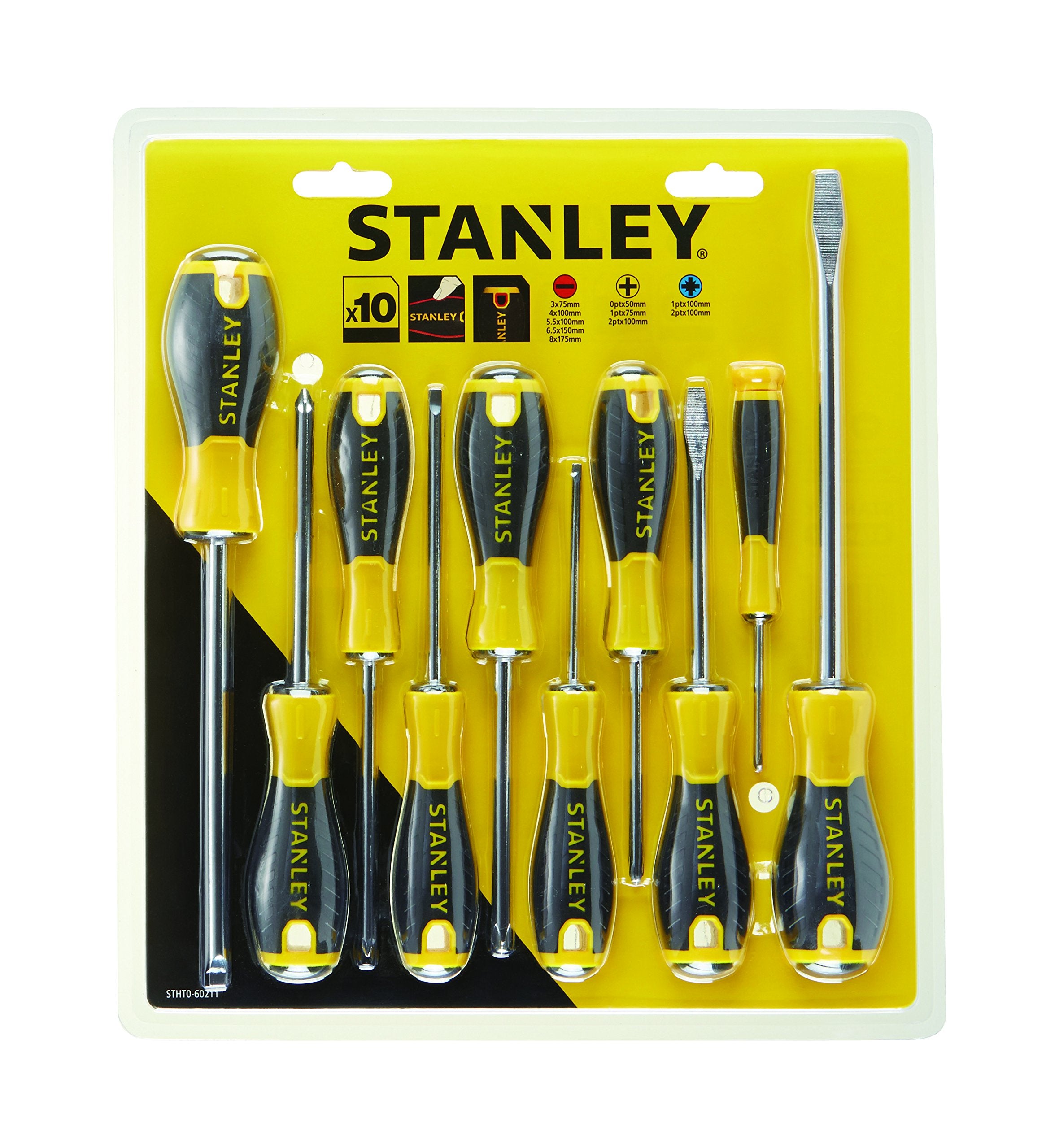 STANLEY STHT0-60210 Essential Screwdriver Set - Yellow (8-Piece)
