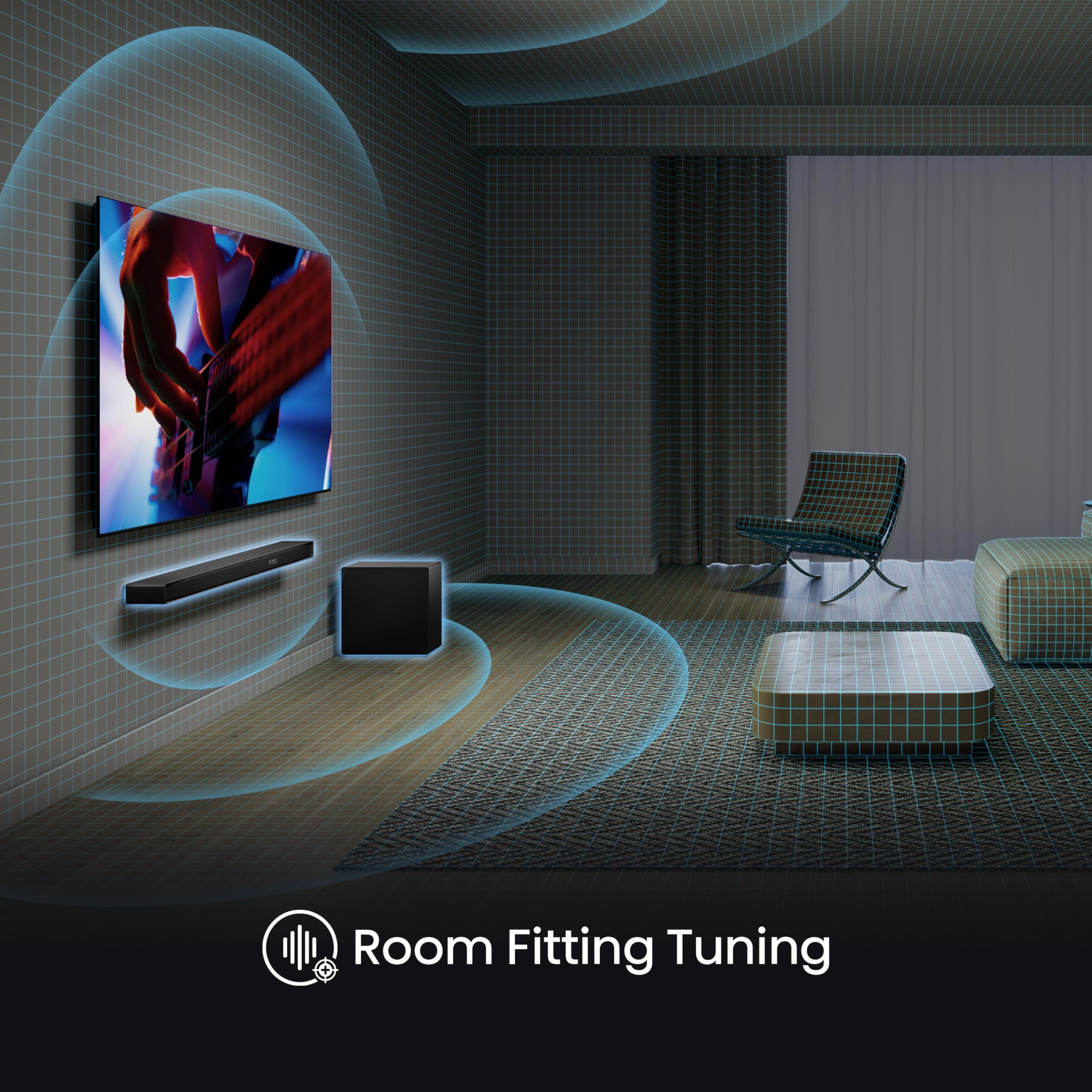 Hisense AX5125H 5.1.2 Channel 500W Dolby Atmos Soundbar with Wireless Subwoofer& Up Firing Speakers& Turly Wireless Rear Speakers