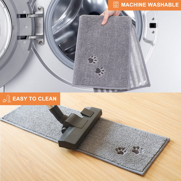 BEQHAUSE Stair Treads - Non-Slip, Machine Washable Carpet Stair Runner 22x70cm, Soft Indoor, 15pcs, Grey