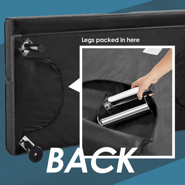 Yaheetech Sofa Bed Fabric Click Clack Sofa Bed with 2 Cup Holders, Convertible Futon Settee, Futon Recliner Lounge for Living Room, Spare Room, Bedroom, Black