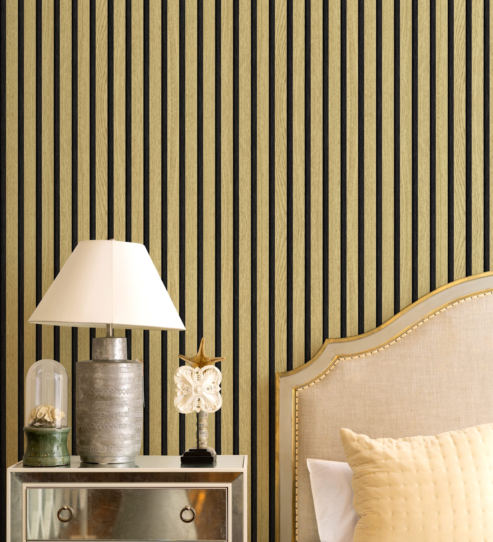 myforHD Self-Adhesive Wood Grating Wallpaper Wood Stripe Grain Natural Wooden Slats Wallpaper Peel and Stick Contact Paper PVC Vinyl Film Removable Waterproof