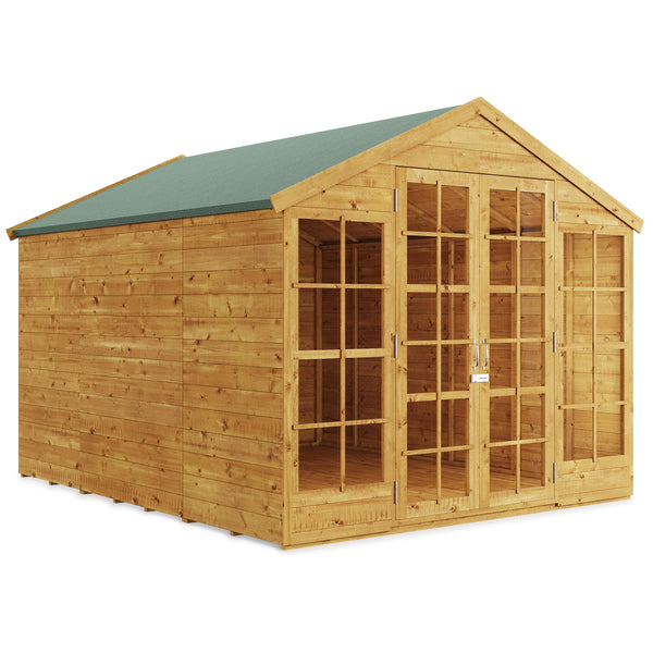 BillyOh Summerhouse Log Cabin 8 x 8 Wooden Garden Storage Shed Summer House Harper Apex Summerhouses (8x8)