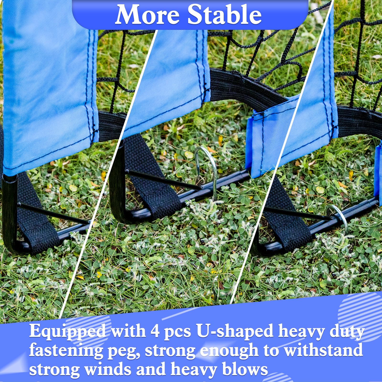 Gofady 2-in-1 Football Goal for Kids - Portable & Durable Soccer Training Net with 5 Target Ranges, Foldable Design, Carrying Bag, Easy Assembly for