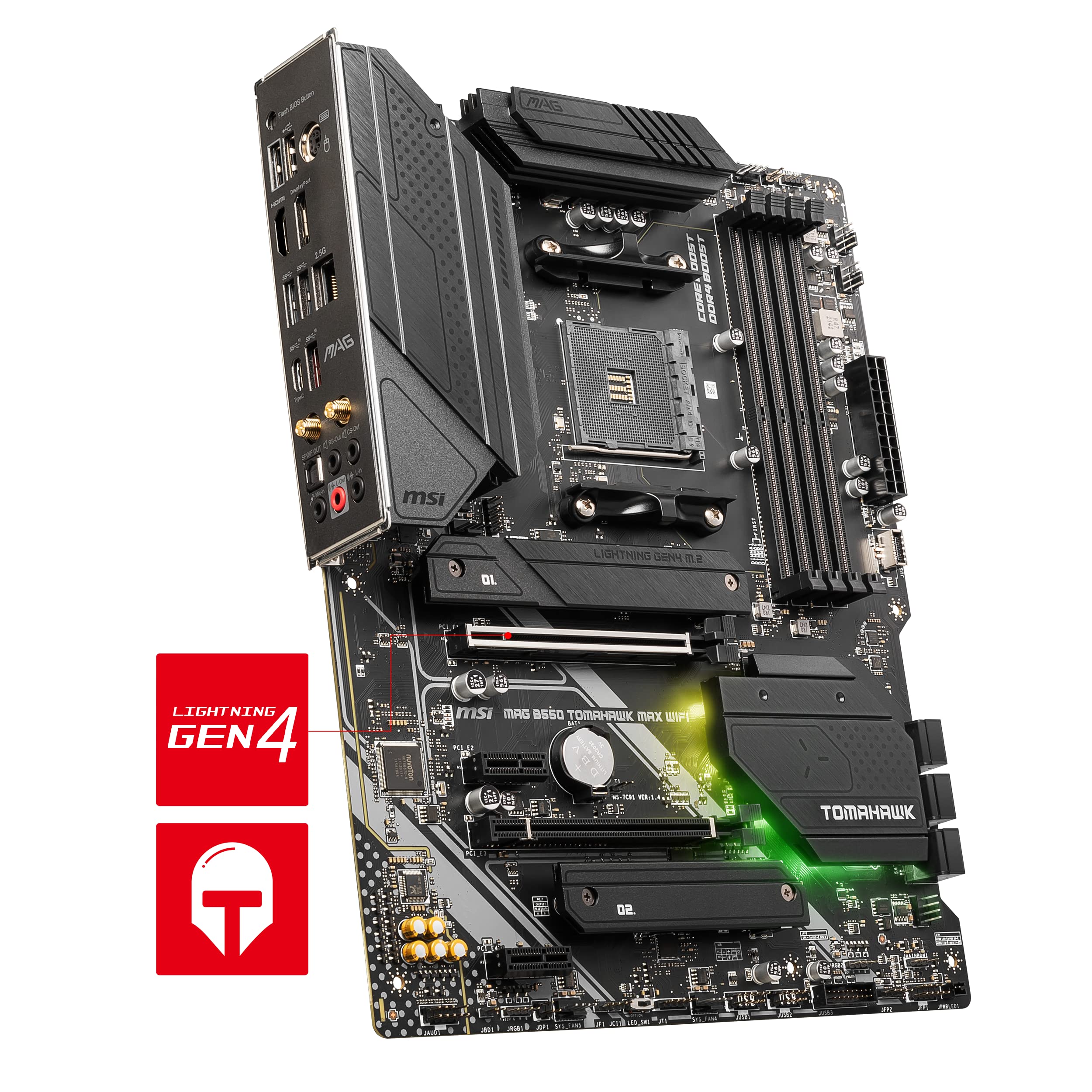 MSI MPG B550 Gaming Plus (ATX AMD AM4 DDR4 M.2 USB 3.2 Gen 2 HDMI ATX Gaming Moederboard AMD Ryzen™ 5000 processors