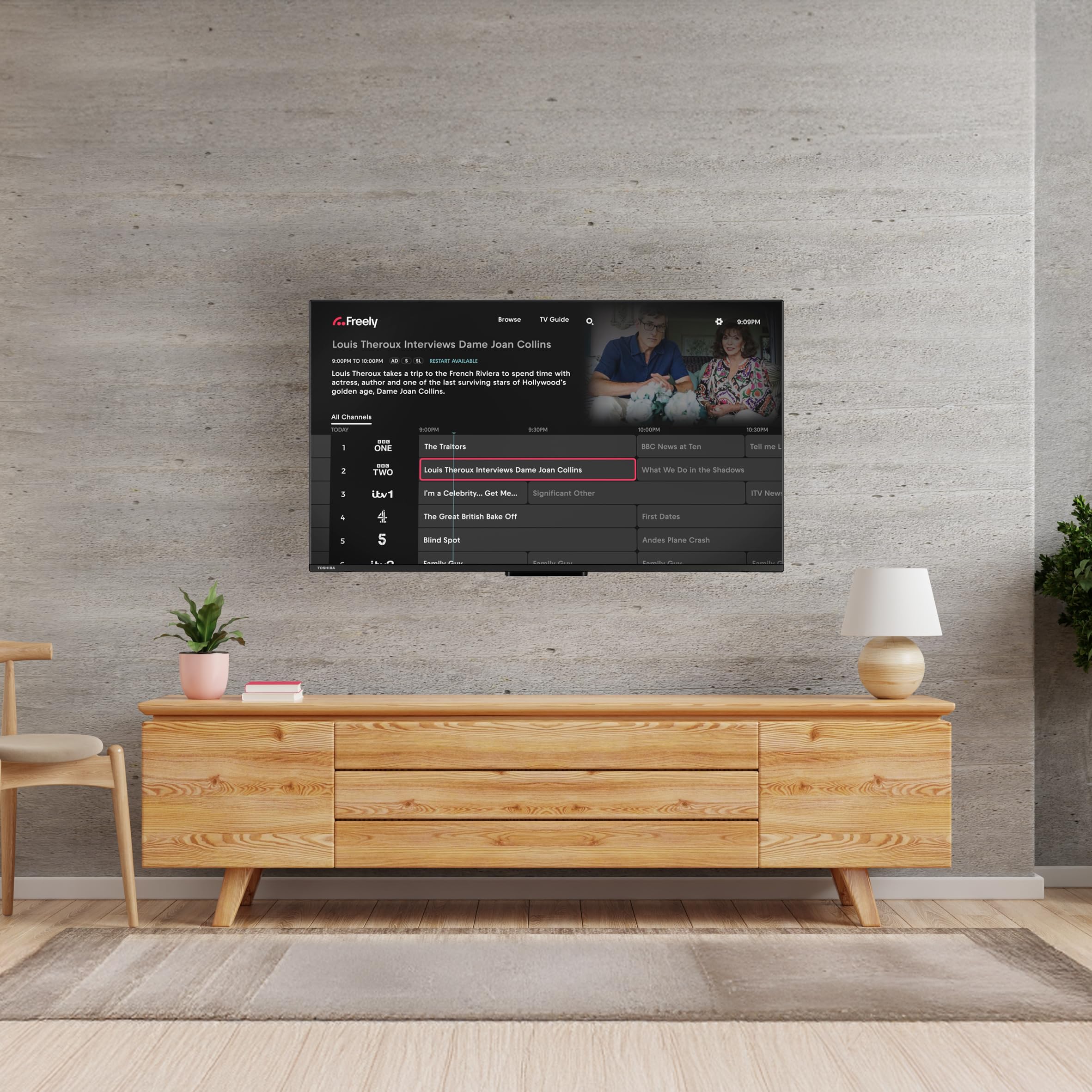 Toshiba 50”UV2F53DBU 4K Smart VIDAA TV, Ultra HD, HDR10, Freely, Disney+, Prime Video, Netflix, Dolby Atmos, Dolby Vision, Sound by Onkyo, Works with Alexa, Works with Google Assistant, VIDAA Voice
