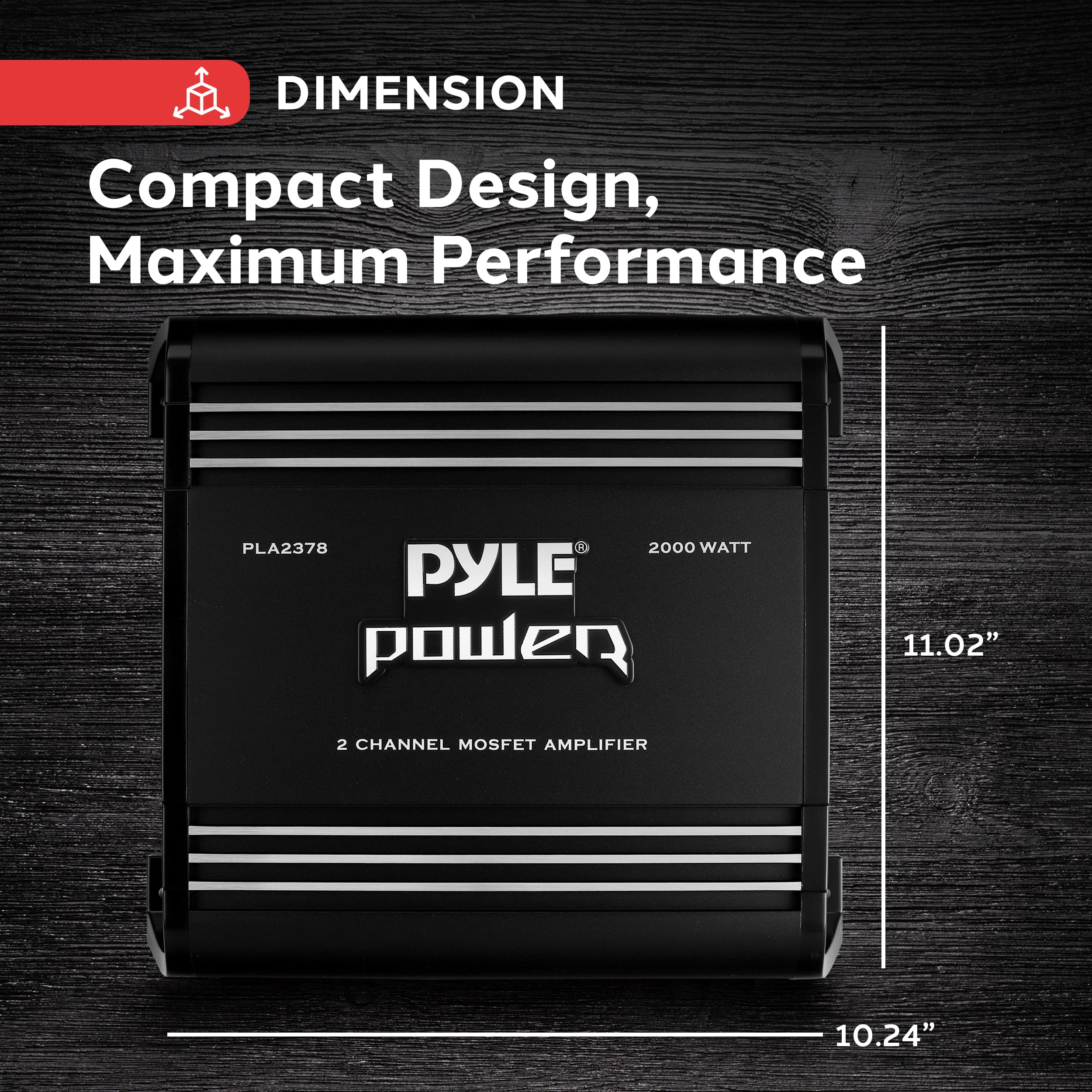 Pyle PLA2378 2000W 2 Channel Bridgeable Mosfet Amplifier