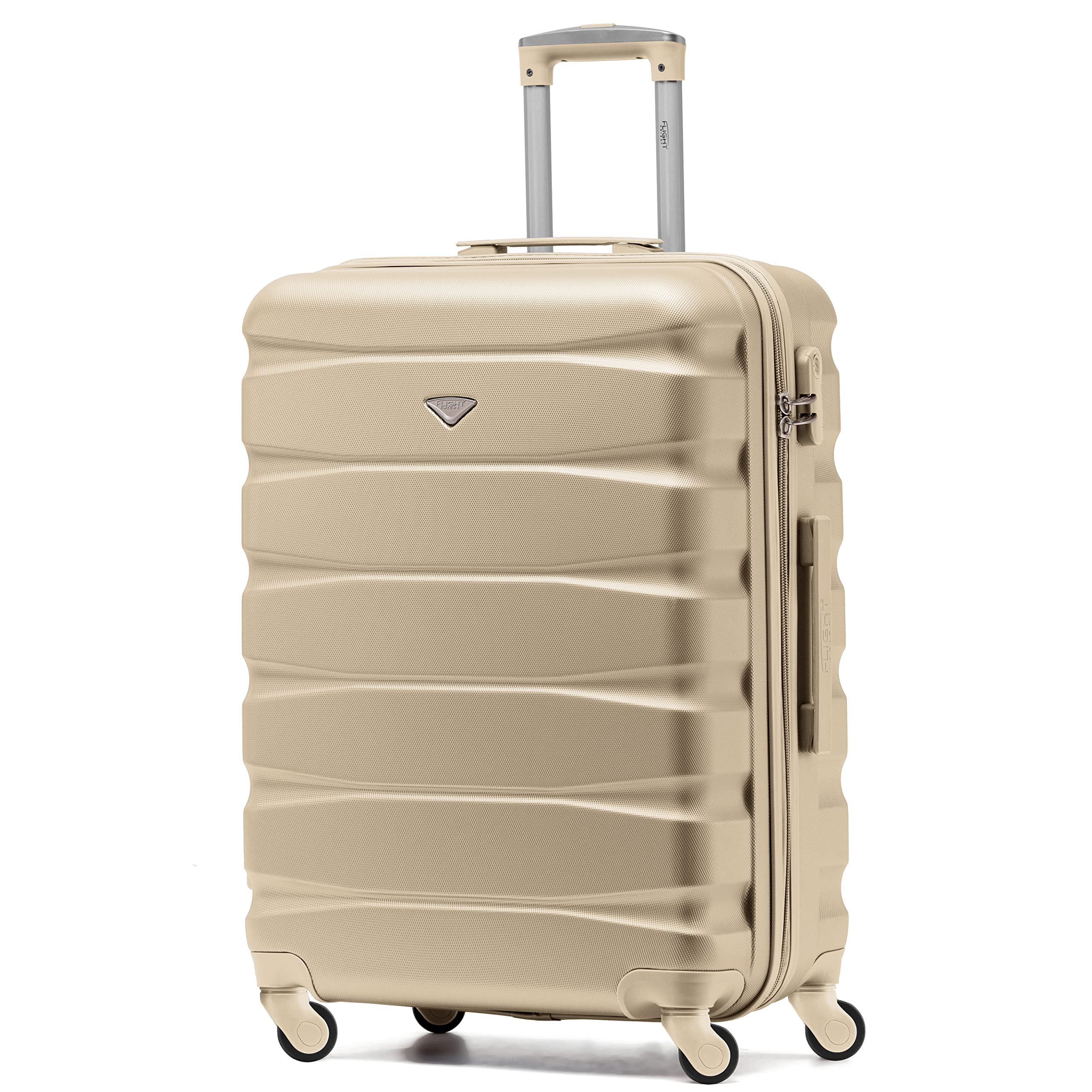 Flight Knight Set of 3 Lightweight 4 Wheel ABS Hard Case Suitcases Cabin & Hold Luggage Options Approved for Over 100 Airlines Including easyJet, British Airways, Ryanair, Jet2 & Many More