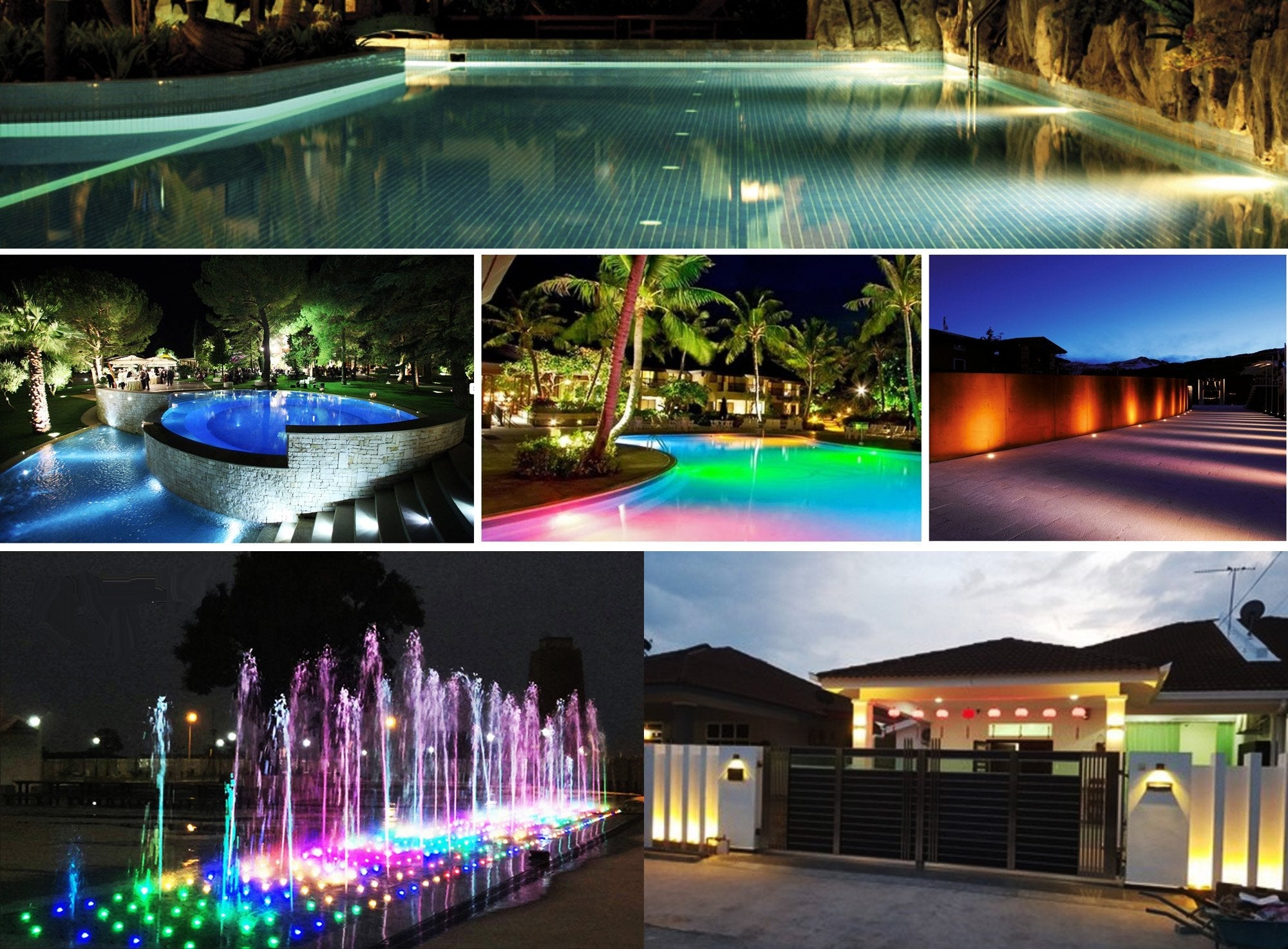 CNBRIGHTER LED Underwater Pool Lights, 3W,12V-24V DC, IP68 Waterproof,Stainless Steel Aluminum,for In-Ground Swimming Pools Steps Ponds Fountains