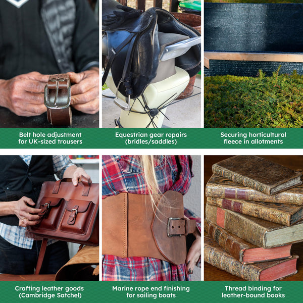 Professional Leather Hole Punch Plier - Tonmifr Heavy Duty 6 Sizes Belt & Watch Band Hole Puncher Tool, Leather Craft Tool for Belts, Handbags, Straps, Precision Ground Punches with Non-Slip Grips