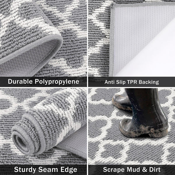 SHACOS Non Slip Runner Rugs for Hallway 60 x 240 cm Long Hallway Runner Rug Washable Kitchen Rug Hall Runner Narrow Runner Rug Hallway Carpet Runner