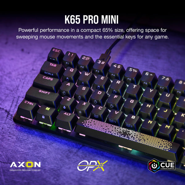CORSAIR K70 PRO MINI WIRELESS RGB 60% Mechanical Gaming Keyboard – Swappable CHERRY MX RED Switches – PBT Double-Shot Keycaps – iCUE Compatible – PC, Mac, PS5, PS4, Xbox – QWERTY UK – Black