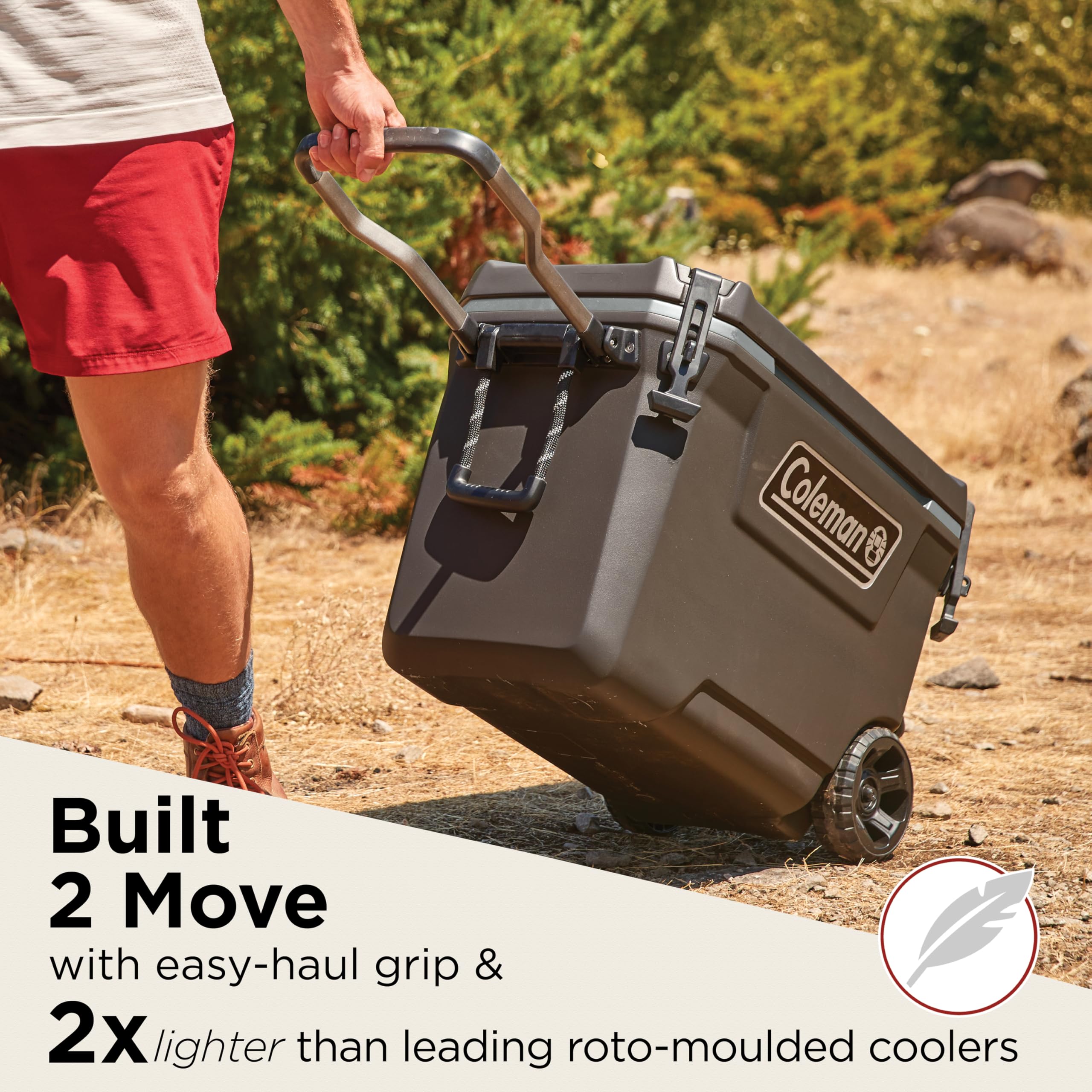 Coleman Convoy Heavy-Duty Insulated Hard Cooler with handles| large capacity| Keeps Ice for up to 5 Days| Full foam insulation| Large Durable Portable Cool Ice Box for Rugged Outdoor Use & Jobsites